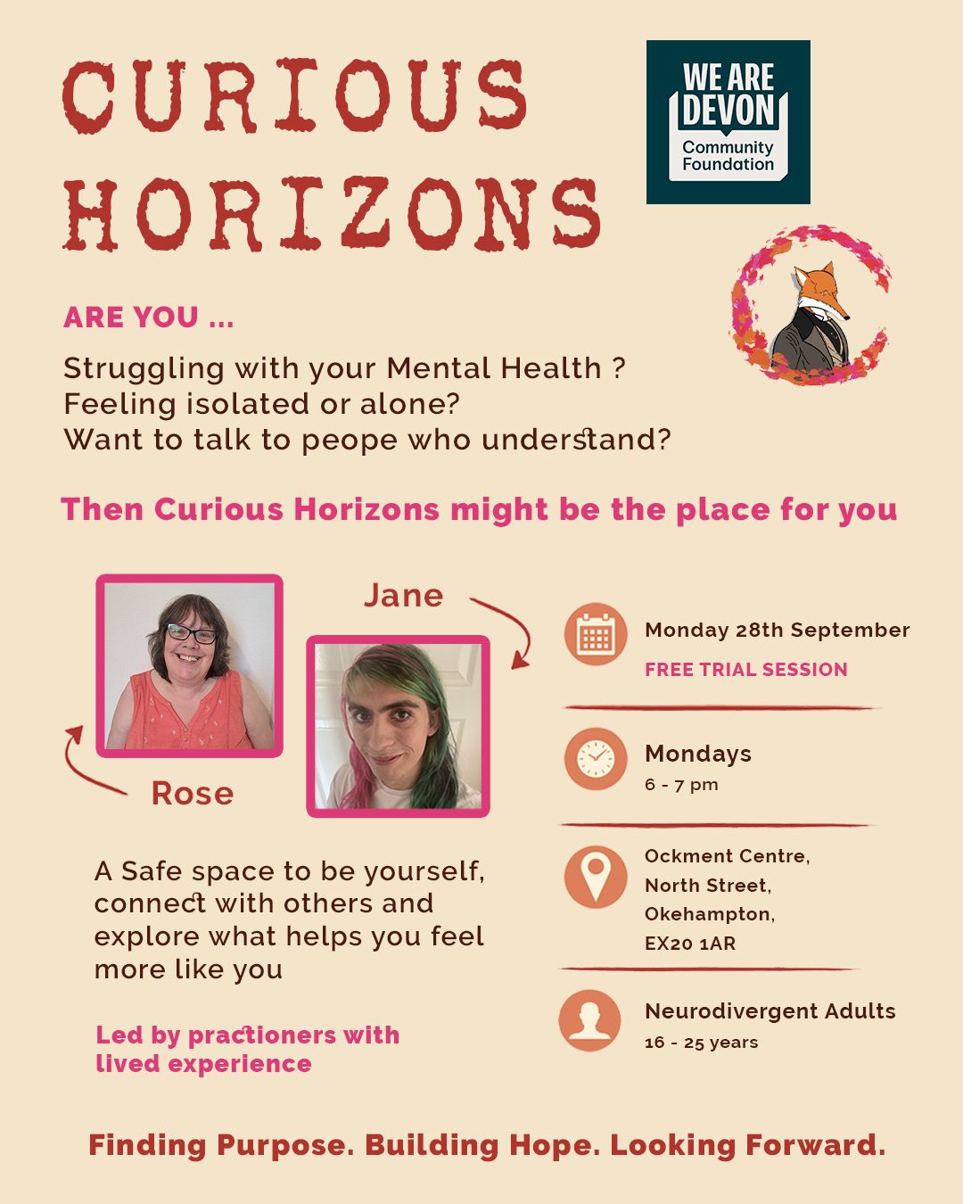 Curious Horizons – Mental Wellbeing for young Neurodivergent Adults
